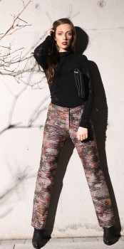 00-641 gerade Hose mit eckigen Taschen, Feinjersey